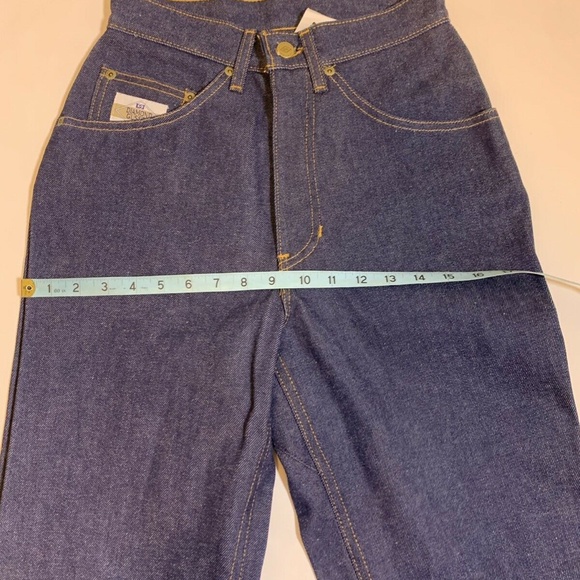 Diamond Gusset Women's Motorcycle Raw Denim Rigid High Rise Jeans 25.5 x 34 - Picture 8 of 12